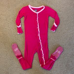 Kickee Pants Ruffle Footie with Snaps - PLAY